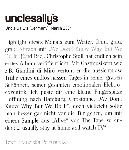 Uncle Sally's clipping